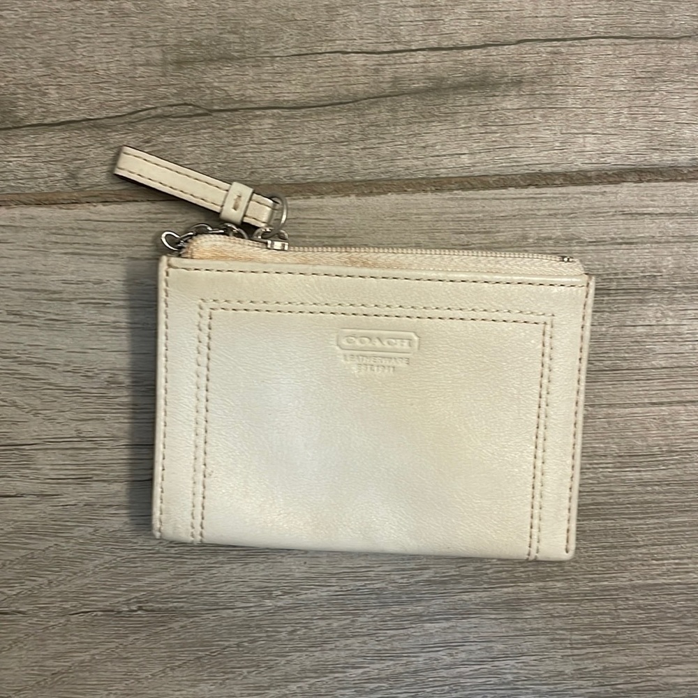 Coach card holder keychain